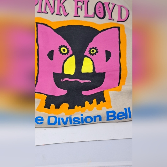 Junk Food Tees Beige Pink Floyd Hoodie Size Small - Picture 4 of 7